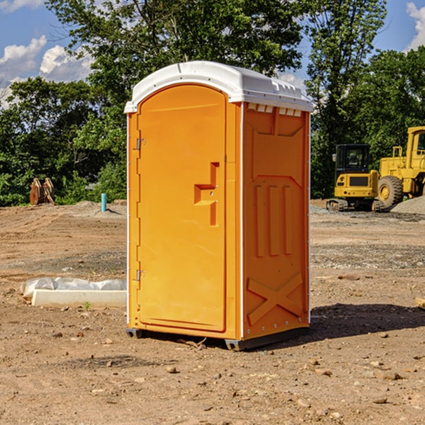 how often are the porta potties cleaned and serviced during a rental period in Conklin